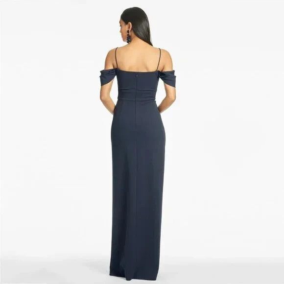 NWT SACHIN & BABI BRITTANY COLD SHOULDER GOWN SIZE 22W NAVY BLUE $425 - Picture 7 of 7